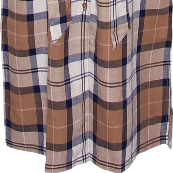 NWT Barbour Plaid Tartan Caroline Check Midi Sleeveless Shirt dress Womens 10 - Picture 4 of 10